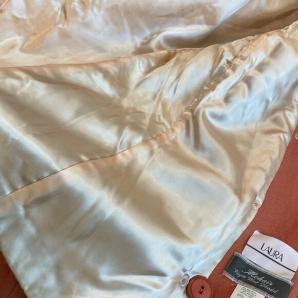 Laura pink Mohair Double Breasted Coat size large - Picture 13 of 14